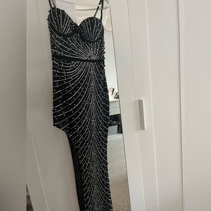 Long formal beaded gown